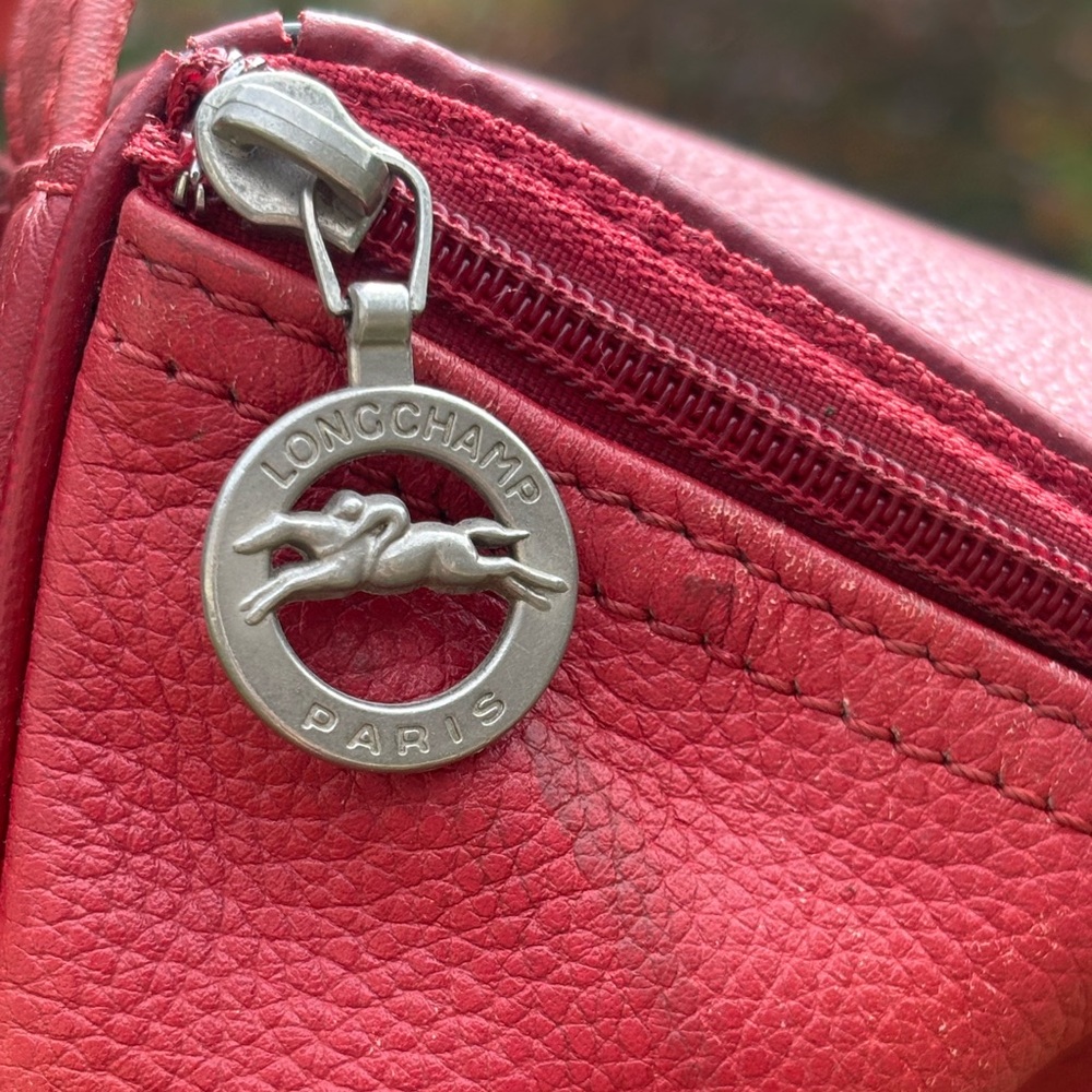 Longchamp Leather Red Mini-Backpack - image 3